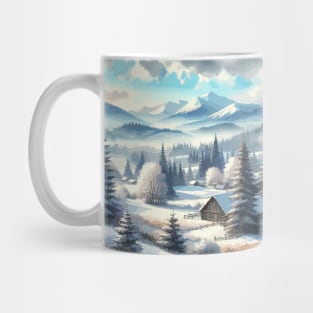 Winter Village Winter Landscape Mug